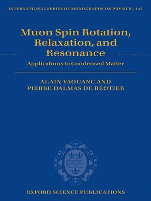 cover image of Muon Spin Rotation, Relaxation, and Resonance